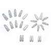 Long white marble fake nails, nail sequins for manicure, suitable for import, 24 pieces