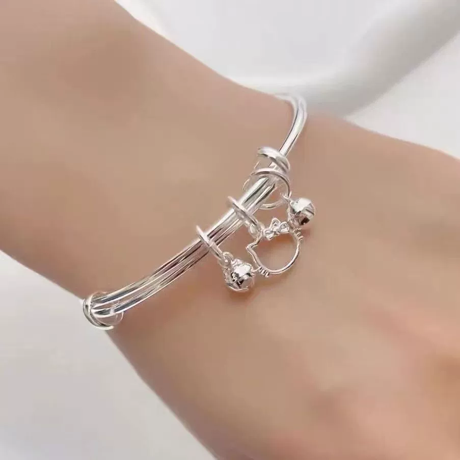 Браслет (Hello Kitty) маленький колокольчик подвеска, простой элегантный подарок для девушки, 9×10 см