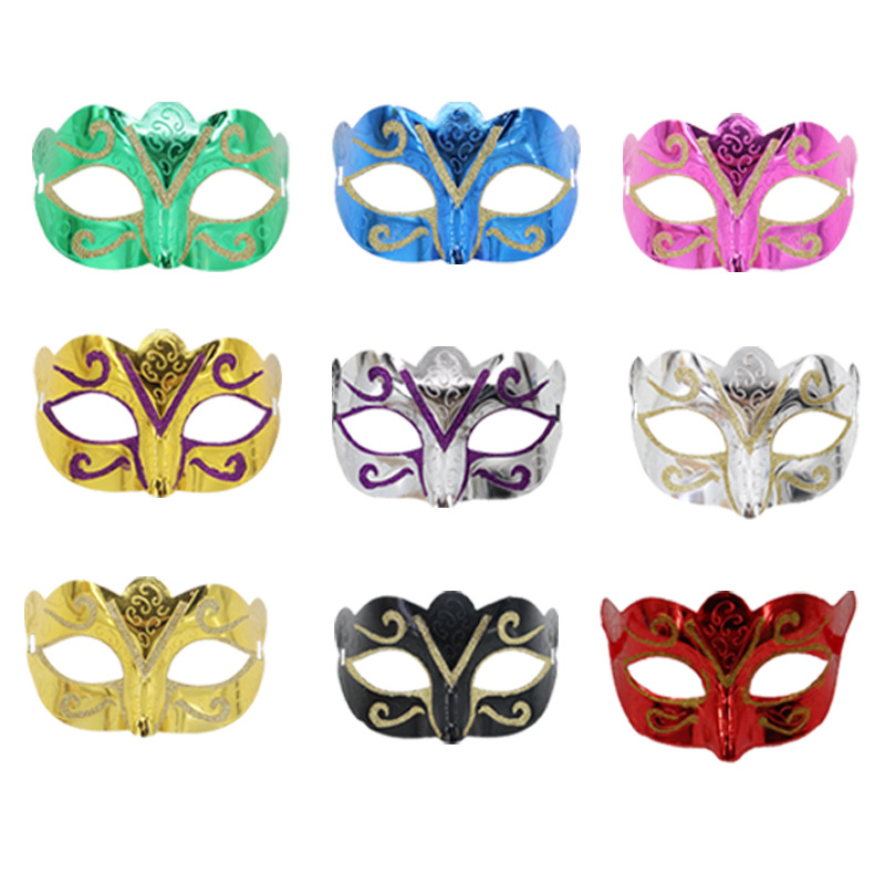 Halloween galvanizado pequeña belleza mariposa bailarina espectáculo de baile de máscaras de mitad cara carnaval pintado venecia máscaras