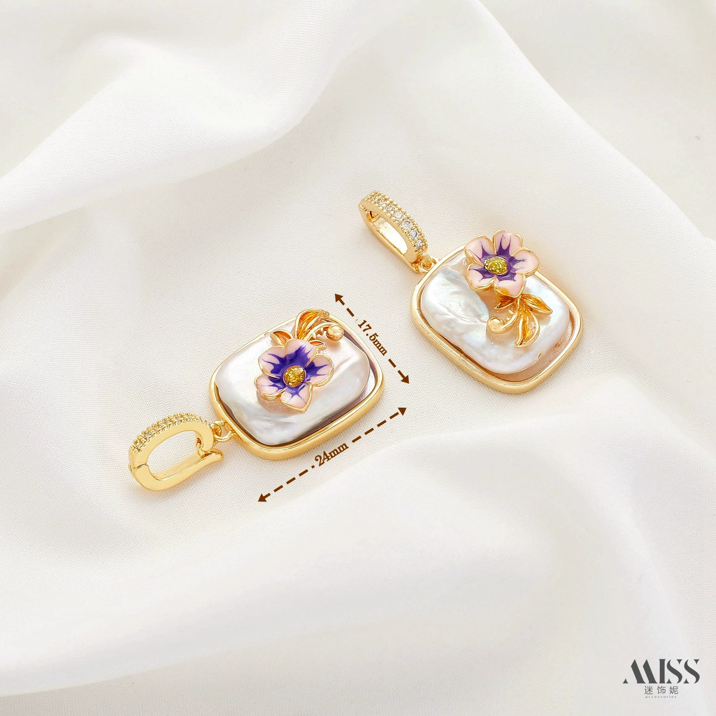Мод pendant из органического жемчуга, свитер, аксессуар, ручная роспись, цветочная, китайский стиль, стиль высокого качества