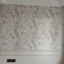 高端复古法式小红书轻奢燕子动物素描墙布壁画民宿宾馆中世纪壁纸