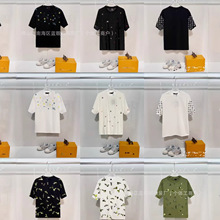 跨境奢潮驴家高品质26SS新款字母短袖外贸经典款圆领男女宽松T恤
