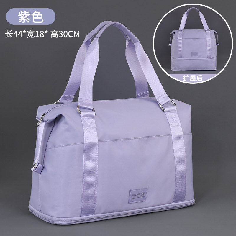 Bolsa de viaje simple transfronteriza portátil ligera de gran capacidad separación seca y húmeda expandible bolsa de embarque de viaje corto