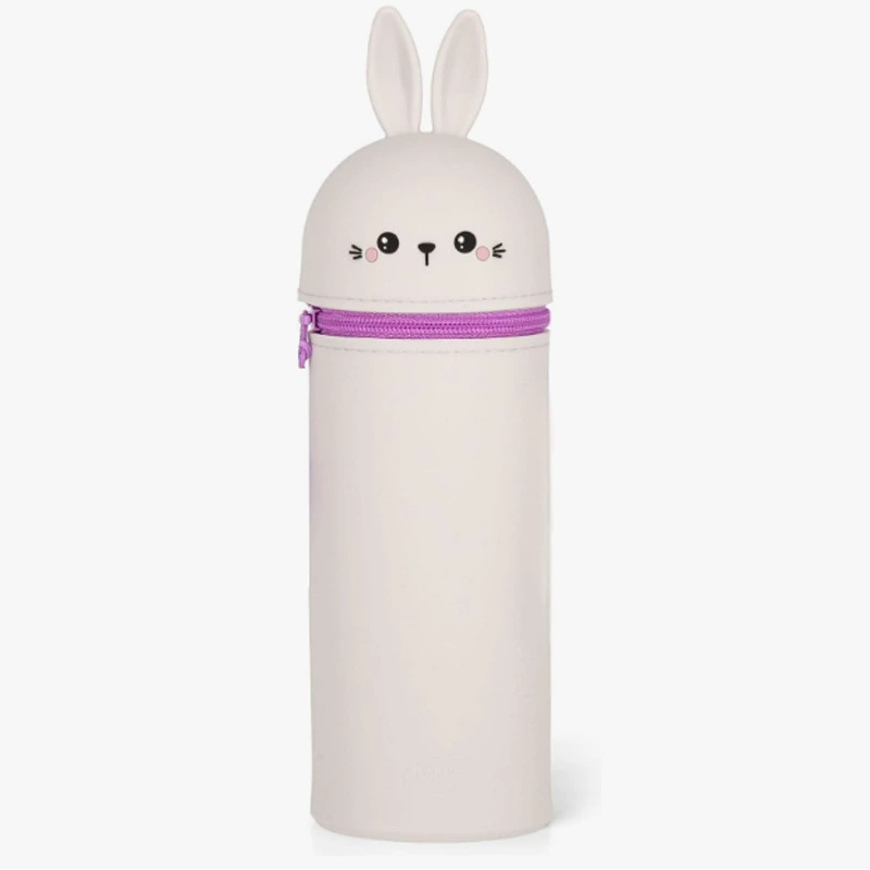 Silicone Cartoon Pencil Case, Large-Capacity Foldable Stationery Pouch, Dinosaur & Animal Designs