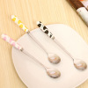 Cute tableware stainless steel, fruit fork, handheld spoon, internet celebrity