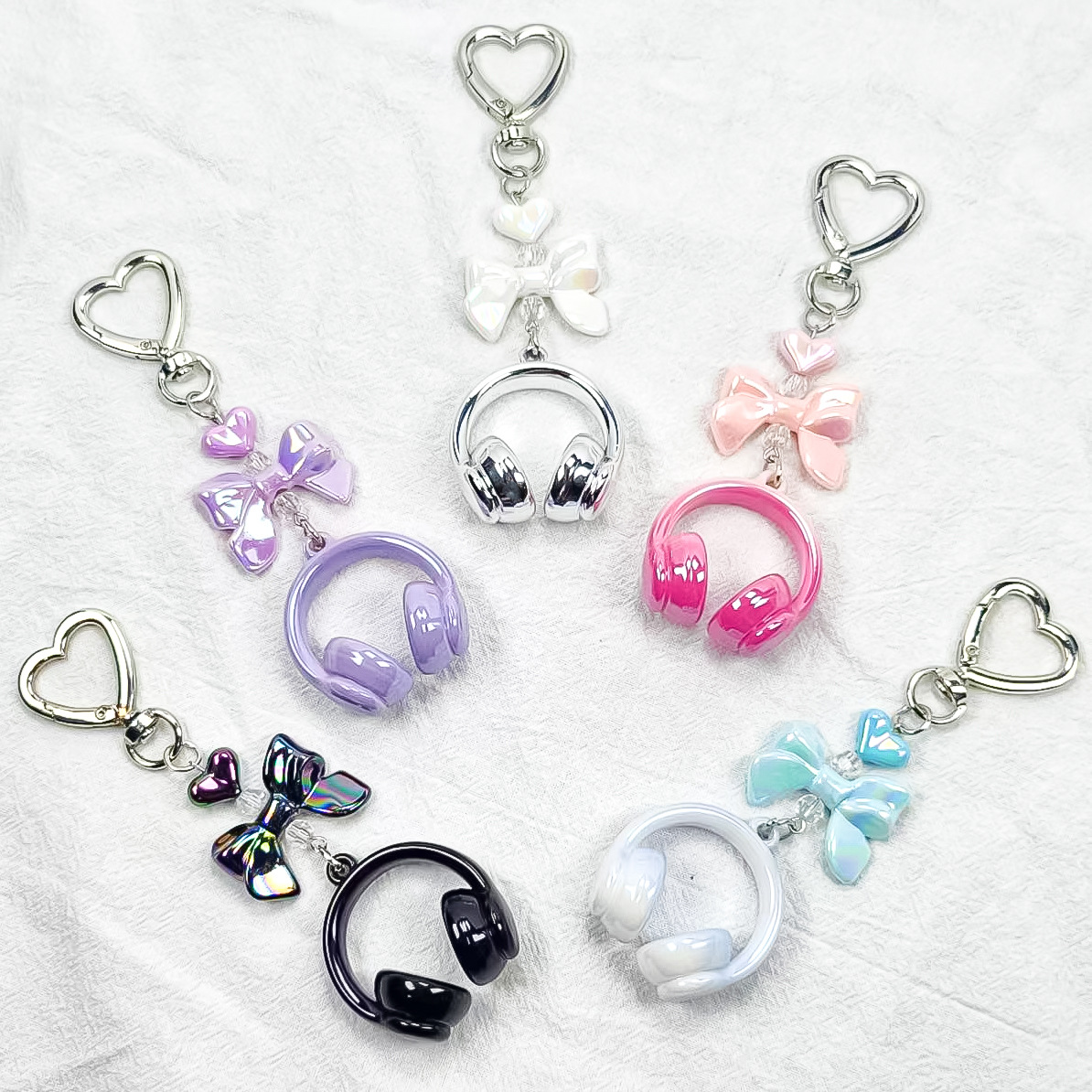 Ins Cool Stereo Headphone Keychain Pendant Creative Cool Style Mobile Phone Chain Student Backpack Pendant Wholesale