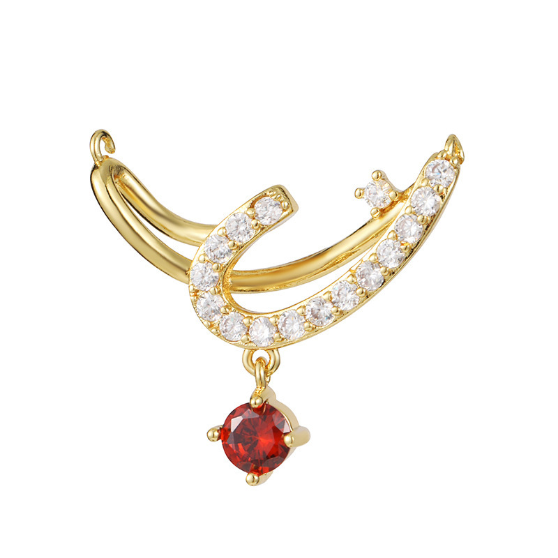 Joyas transfronterizas colgante de rubí esmeralda ligero de lujo accesorios de acero de titanio collar no decolor cadena clavícula