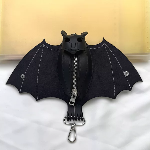 Cross-Border Independent Station Leather Bat Coin Purse Leather Bat Coin Purse Portable Storage Bag