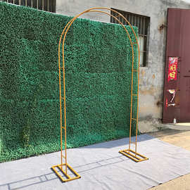 婚庆道具舞台背景装饰架子双杆路引插花摆件铁艺拱门婚礼造景装饰