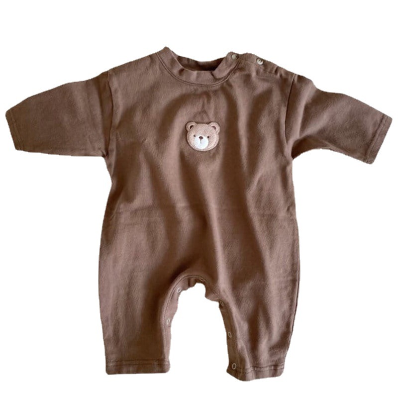 Bebé mono estilo coreano ropa de primavera y otoño oso mameluco bebé otoño ropa bebé vaina manga larga mameluco