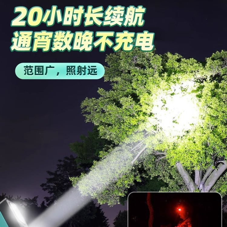 Transfronterizo nuevo faro al aire libre Tipo de inducción de larga resistencia Luz de pesca nocturna multifuncional iluminación impermeable luz de trabajo de emergencia