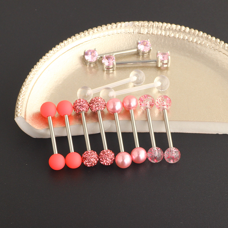 Labret piercing jewelry detail image