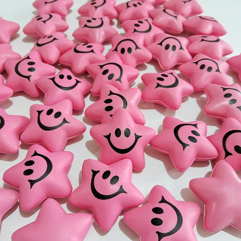 핑크 프린트 웃는 얼굴 [단일 가격]