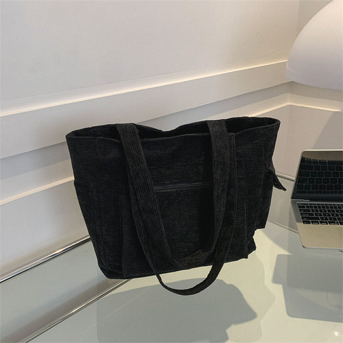 College students commuting to class large-capacity portable cloth bag large bag women's  new canvas bag shoulder tote bag