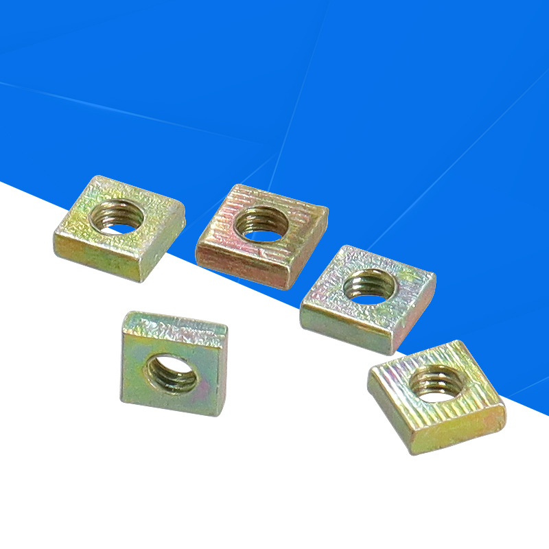 现货批发 彩色正方形螺母彩锌方形四边形螺母M3M4M5M6免费拿样