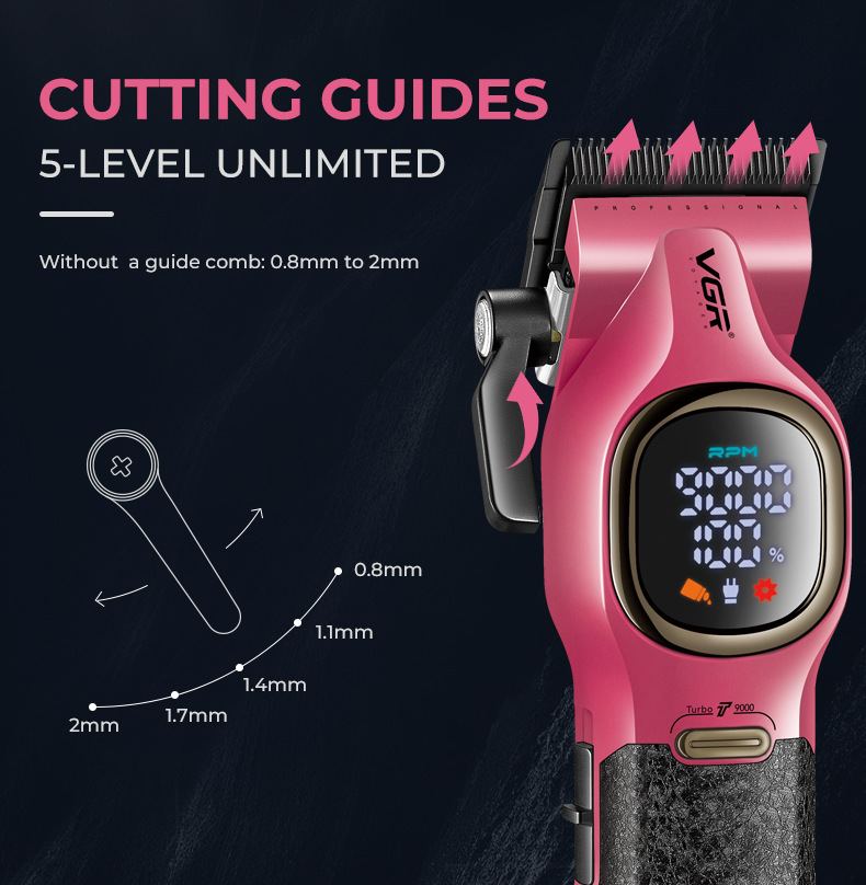 Professional Electric Hair Clipper Set With Charging Base_voghion.com