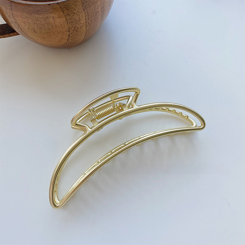 Cold style temperament hair large metal grip clip color plating sweet fairy hair grip Korean style ins female hair accessories_voghion.com