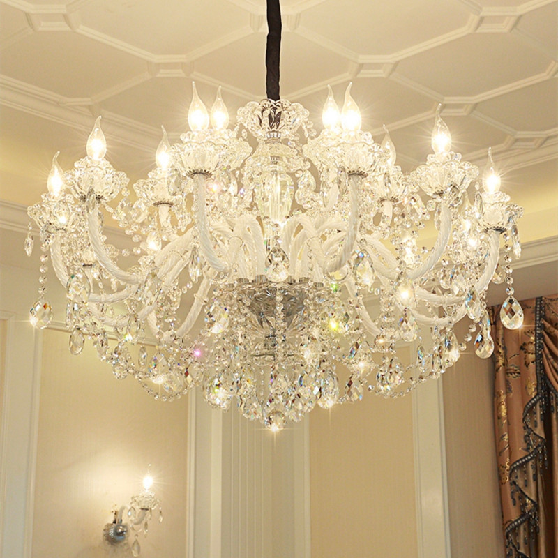 French-Style Light Luxury Crystal Chandelier, Vintage Palace-Style Main Light for Living Room, Unique Dining Room Light, High-End and Grand for Villa and Wedding Celebrations French-Style Light Luxury Crystal Chandelier, Vintage Palace-Style Main Light for Living Room, Unique Dining Room Light, High-End and Grand for Villa and Wedding Celebrations