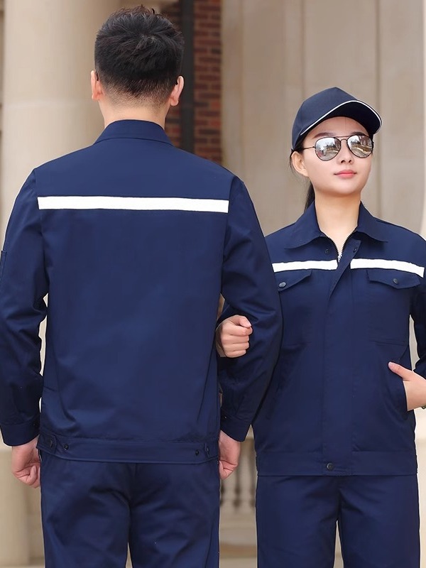 Trajes de trabajo primavera y otoño manga larga doble capa gruesa resistente al desgaste reparación de automóviles logística reflector ingeniería de ropa de seguro laboral personalizada