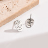Fashionable earrings stainless steel, European style, suitable for import, halloween, simple and elegant design