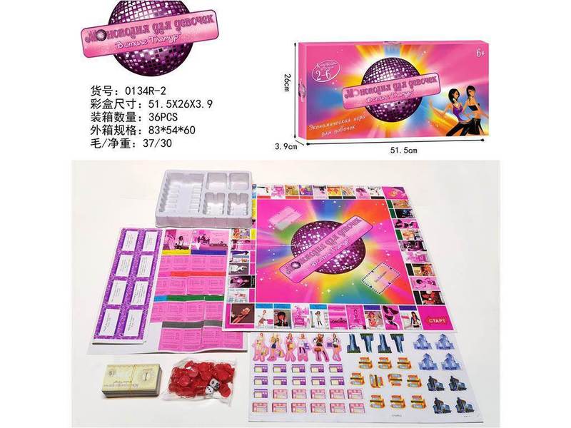 外贸俄语版 大富翁世界之旅桌游游戏 俄罗斯语卡牌|undefined