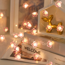 樱花铜线灯串浪漫表白场景布置背景墙卧室太阳能花朵装扮礼盒彩灯