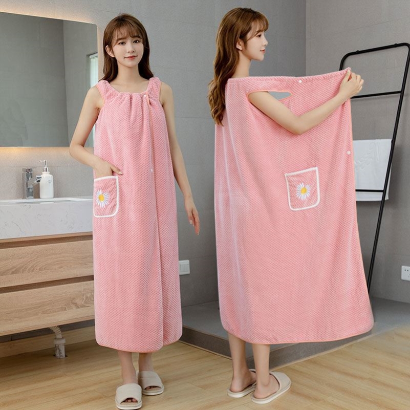 목욕 타월 목욕 가운 가구 착용 포장 빠른 건조 흡수성 머리없는 목욕 여성의 여름 비 순수한 코튼 새로운 스타일