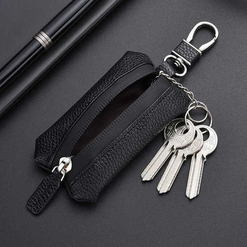 Men's Mini Locksmith Key Bag for Women Universal Large Capacity Coin Zipper Key Case Business Men