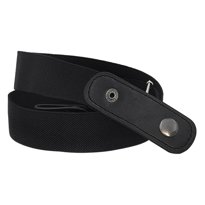 Cinturón perezoso invisible sin costuras estilo ins banda elástica cinturón sin punzonado cinturón de jeans para mujer