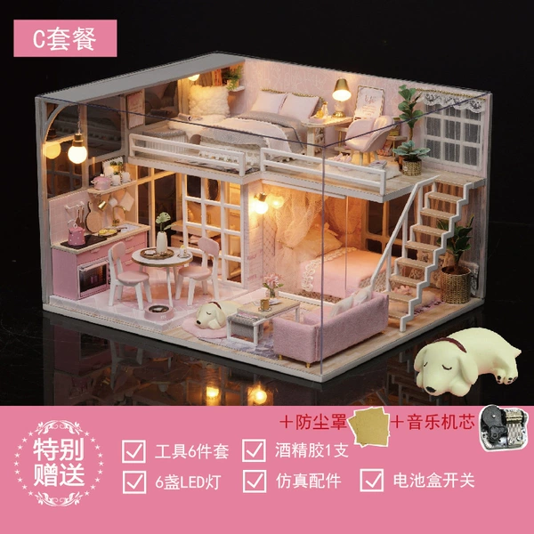 Girl Heart+LED Light+Tool Globe+Dust Cover+Music