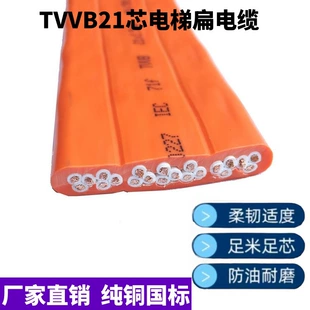 Лифтовый кабель с плоским проводом, электроплоский кабель TVVB 21*1.25 мм²