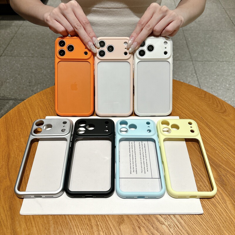 Suitable for Apple 17Promax Simple Candy-Colored Iphone16 Mobile Phone Case 15 Transparent Acrylic 14 Anti-Fall for Women Suitable for Apple 17Promax Simple Candy-Colored Iphone16 Mobile Phone Case 15 Transparent Acrylic 14 Anti-Fall for Women