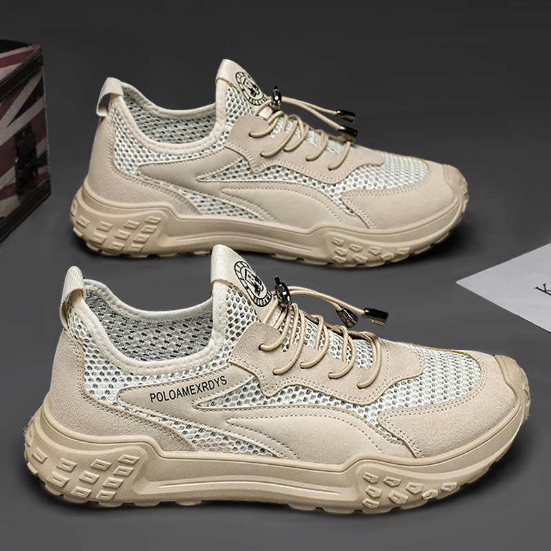 Men's Summer Breathable 2024 New Design One-Piece Mesh Shoes for Summer Sports Thin Mesh Work Safety Shoes