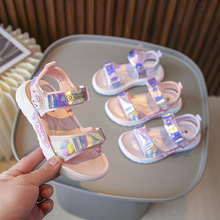一件代发女童凉鞋2023夏新款透气软底公主鞋女孩运动沙滩儿童凉鞋