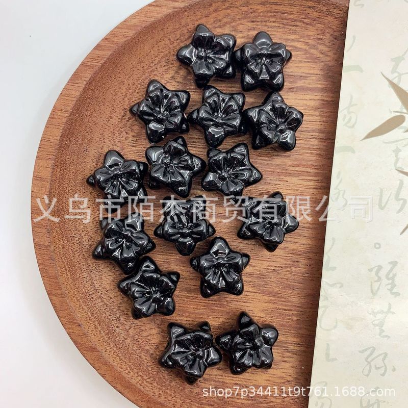 亚克力蝴蝶结五角星串珠 diy发绳饰品配件手机链包挂钥匙扣材料|undefined