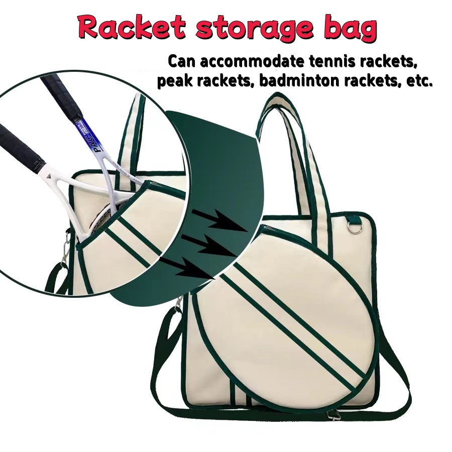 야외 스포츠 대용량 테니스 가방 휴대용 크로스 바디 백 스트라이프 인쇄 휴대용 다기능 레이더 가방 아마존