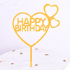 Acrylic Birthday Cake Account Baking Decoration Plug -in Plug -in Card Slash Mirror Mirror Acrylic Account 10