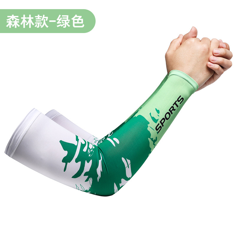 Manga larga de protección solar de verano manga de hielo manga de protección del brazo manga de seda de hielo hombres y mujeres ciclismo protección UV manga de protección del brazo pesca