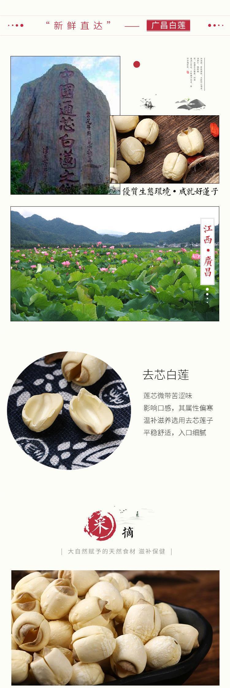 Guangchang Lotus Seeds (Nelumbo nucifera) — Handmade Coreless Dried White Lotus Seeds, 500g overview