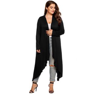B 29350 Solid Pocket Long-Sleeve Cardigan ��ɫ�ڴ��L���_���W