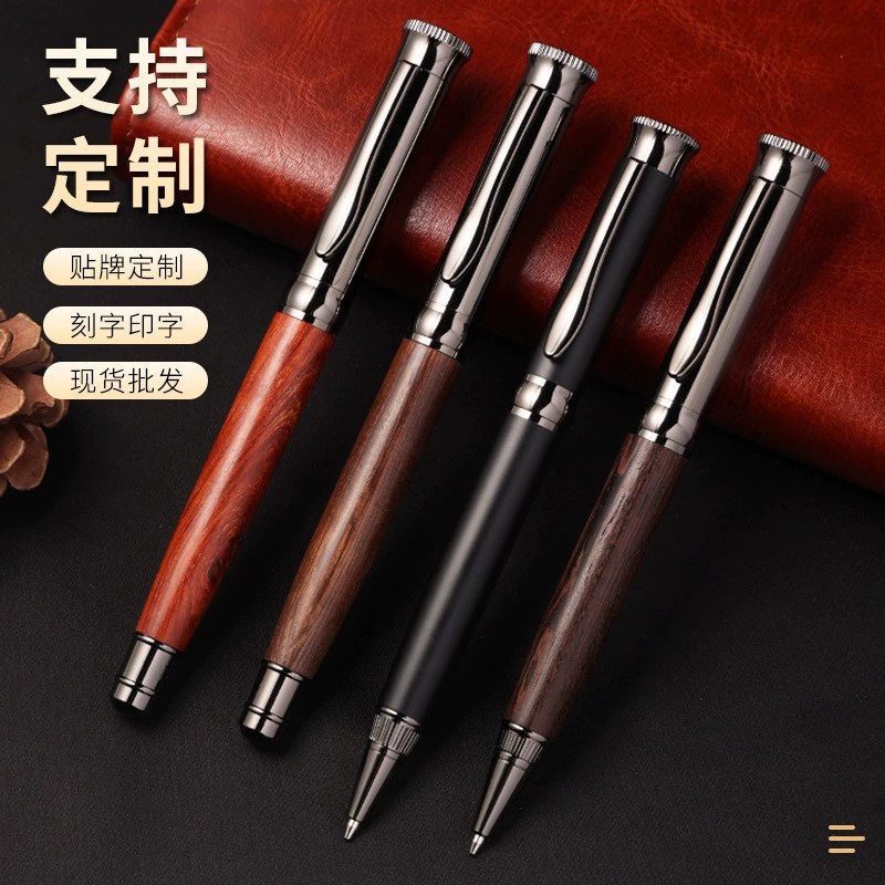 Премиальная медная роллер-ручка, подарочная ручка из натурального дерева, с бусинами, шариковая, подарок на день рождения