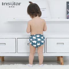 Color box 2-pack pure cotton washable baby training pants learning pants 6-layer gauze diaper pants baby supplies cross-border