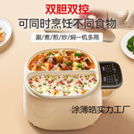 新款顽米双胆电饭煲电煮锅家用多功能鸳鸯电饭锅小型蒸煮