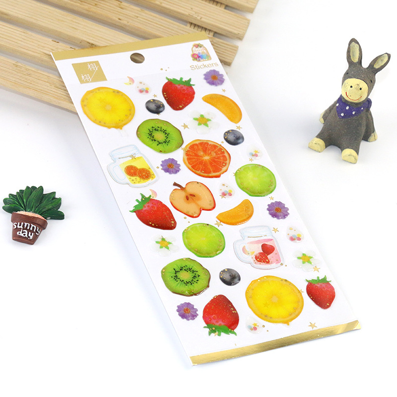 Suministro directo de fábrica japonés y coreano dorado fresco cristal epoxi pegatinas teléfono móvil pegatinas diario decorativo chica corazón mano cuenta pegatinas