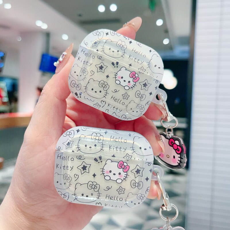 跨境卡通Kitty猫电话airpods4保护套苹果1/2代无线蓝牙耳机壳pro3|undefined