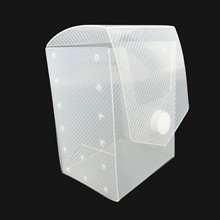 PTCG卡盒斜纹PP塑料盒包装盒透明翻盖方形魔术贴盒小批量定制