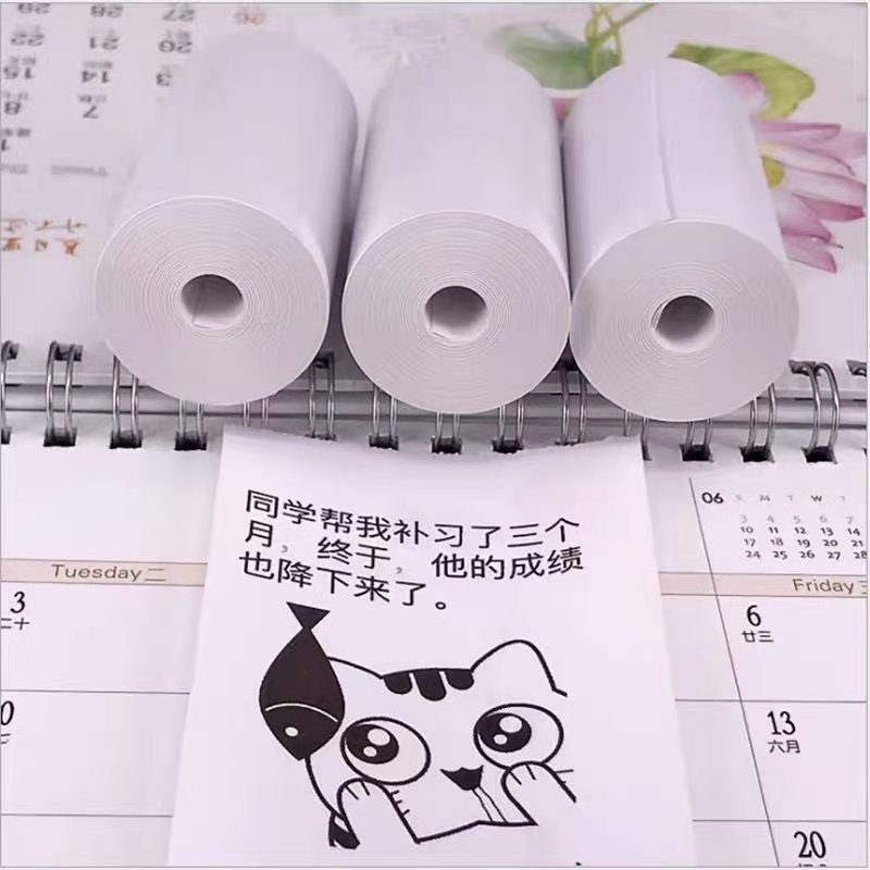 Mini printer paper small error printer paper 10 years label paper self-adhesive transparent sticker