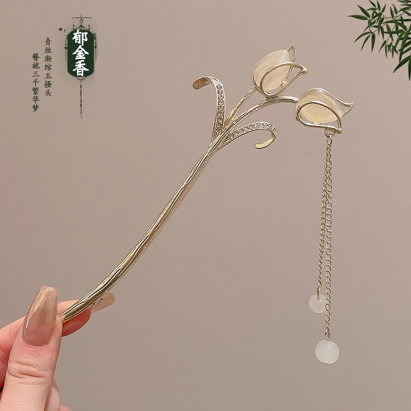 Clipper de cabello antiguo estilo de alta sensación simple y moderno nuevo estilo chino paso de cabello de cabello de cabello de cabello chino Cheongsam adornamiento para el cabello