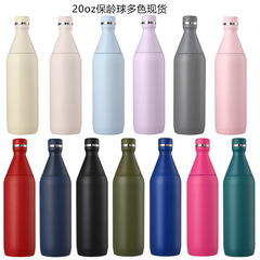 跨境亚马逊20oz随身保龄球保温杯可拆洗小口瓶双层真空可乐瓶水杯