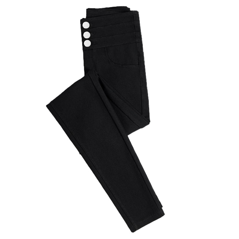 Procesamiento de etiquetas de fabricación de leggings personalizados pantalones negros para mujeres pie pequeño apretado lápiz mágico pantalones negros para mujeres